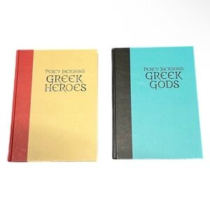 Set of 2 Percy Jackson's Greek Heroes and Greek Gods Hardcover Disney Books
